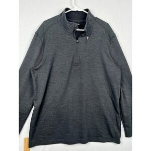 Swiss Tech Quarter Zip Pullover Mens XL SWMM80SS Charcoal Gray Performance Top